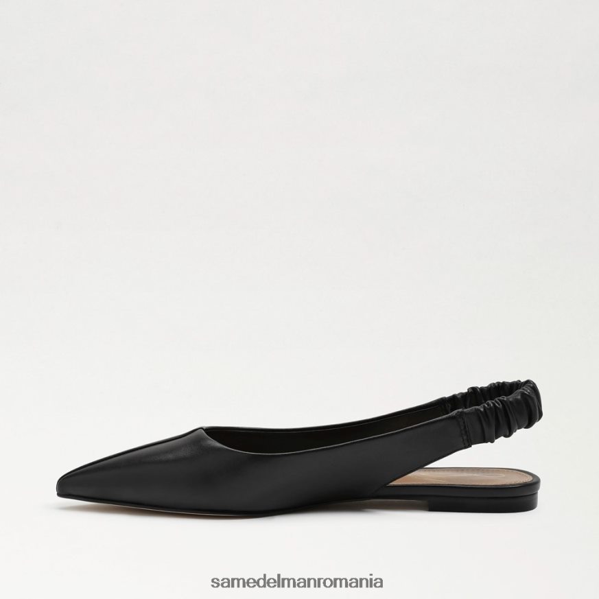 Sam Edelman încălţăminte piele neagra femei whitney slingback vârf ascuțit plat HN448Z736