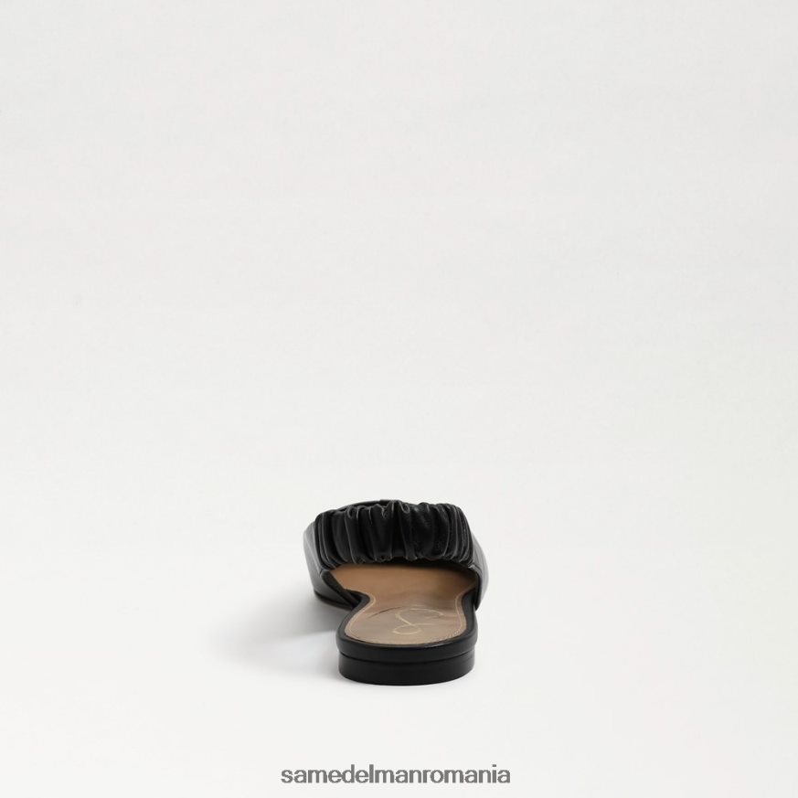 Sam Edelman încălţăminte piele neagra femei whitney slingback vârf ascuțit plat HN448Z736