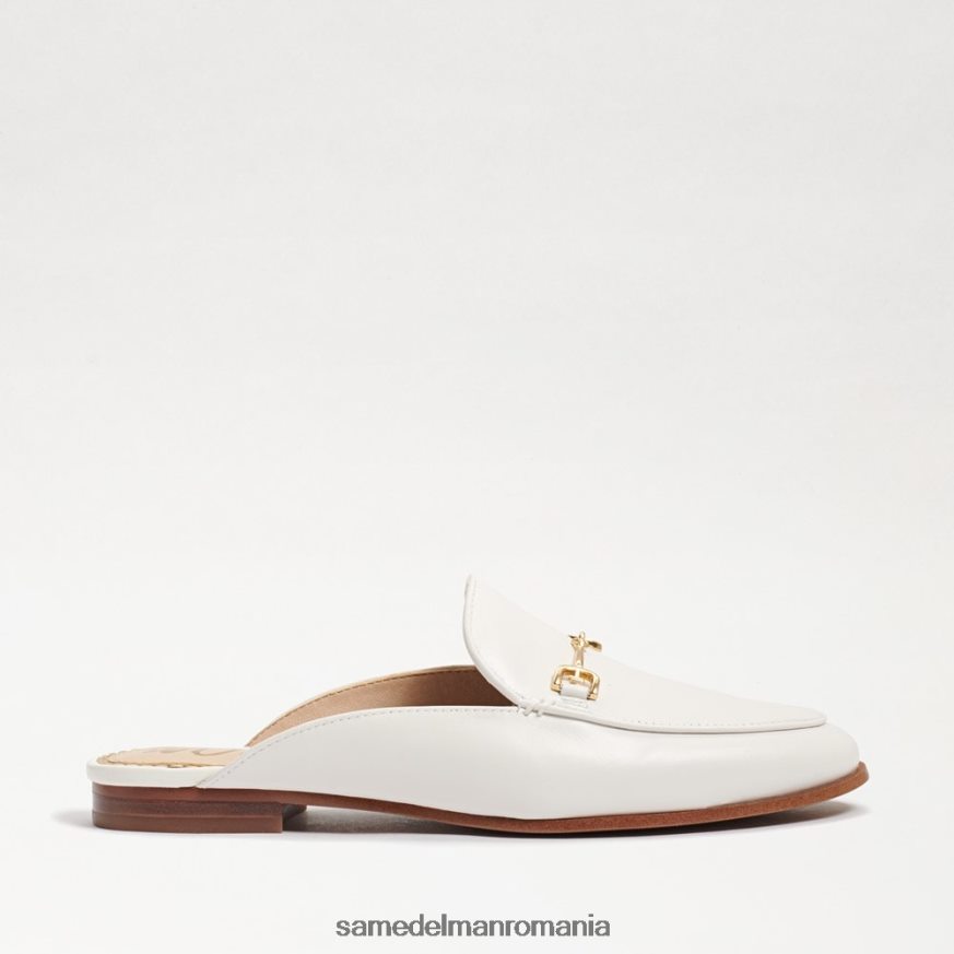 Sam Edelman încălţăminte piele albă strălucitoare femei Linnie bit mule HN448Z80