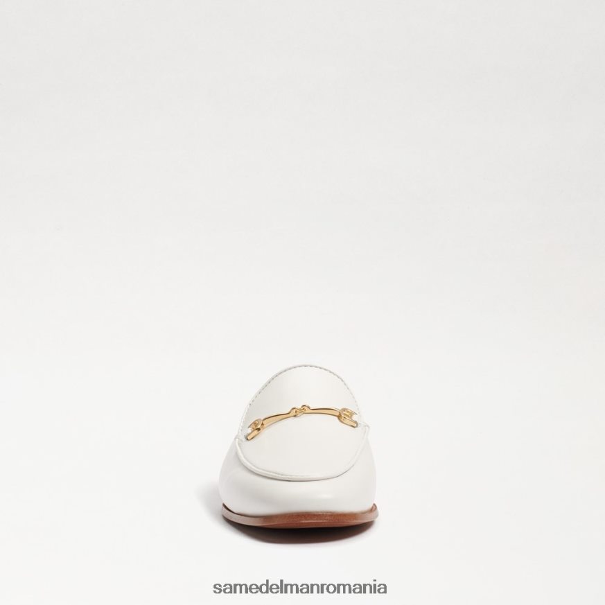 Sam Edelman încălţăminte piele albă strălucitoare femei Linnie bit mule HN448Z80