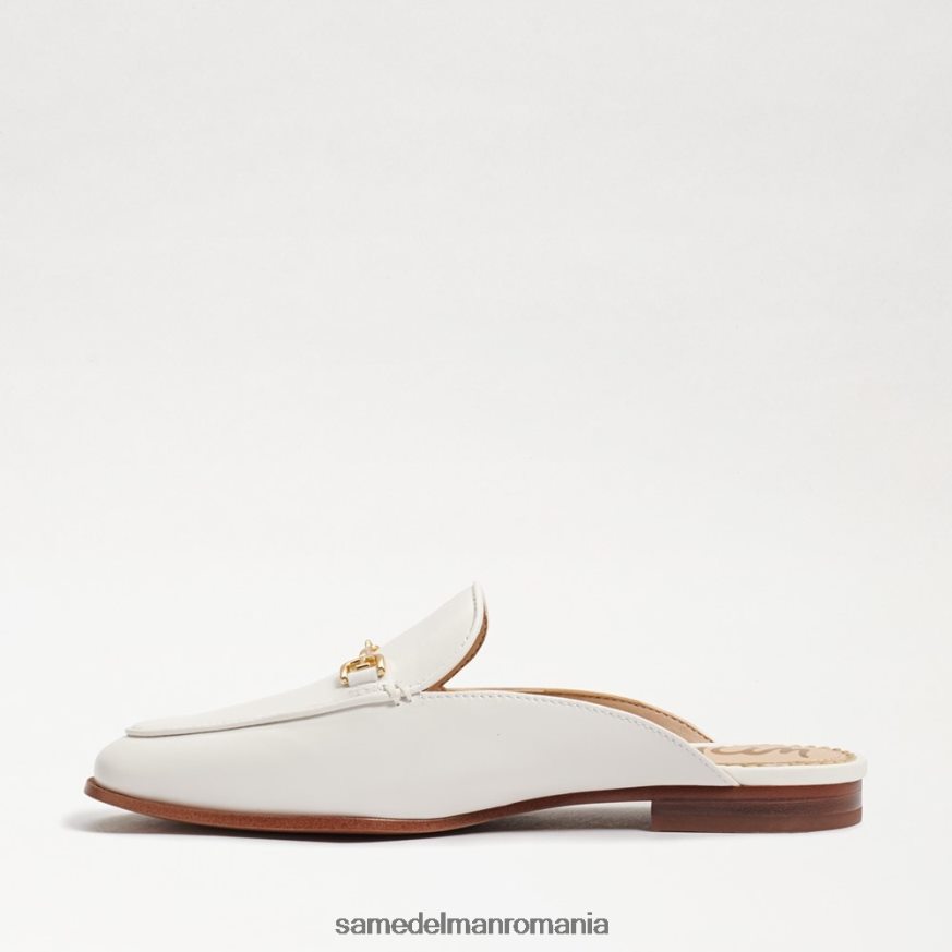 Sam Edelman încălţăminte piele albă strălucitoare femei Linnie bit mule HN448Z80