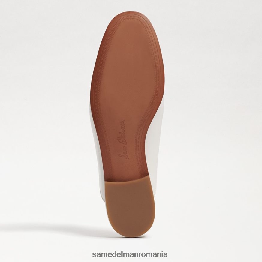 Sam Edelman încălţăminte piele albă strălucitoare femei Linnie bit mule HN448Z80