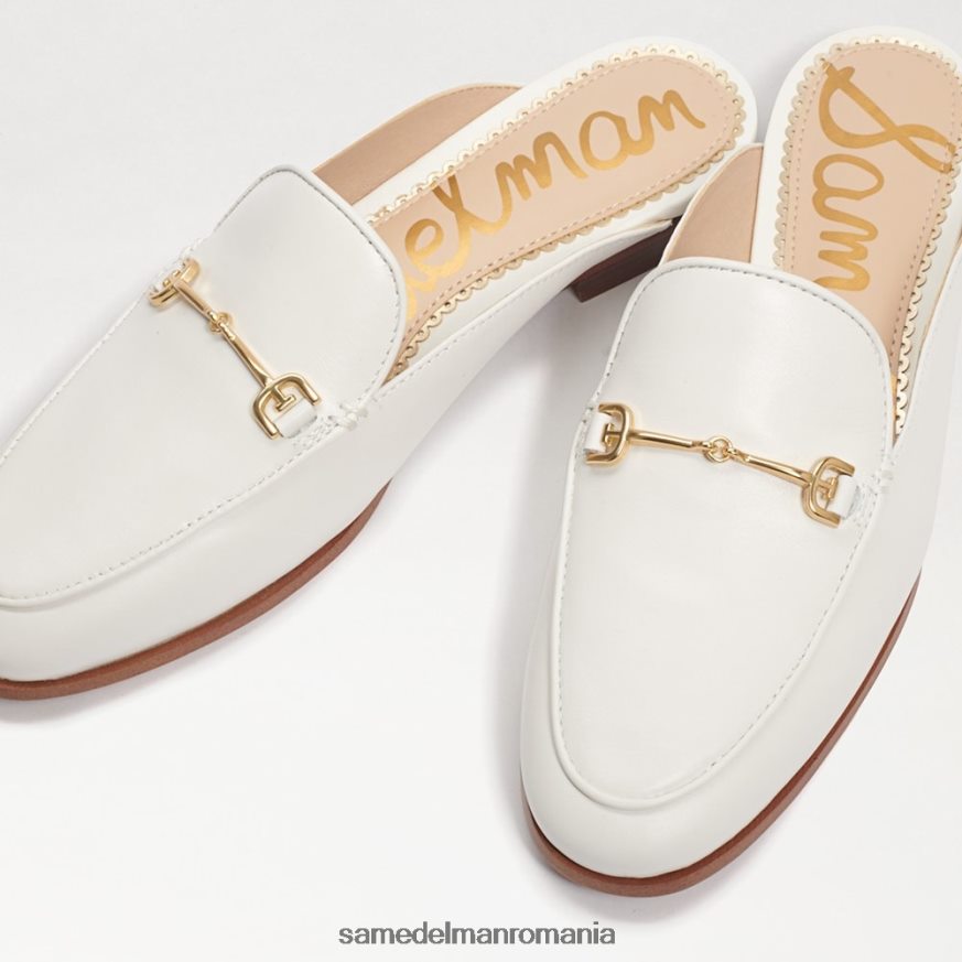 Sam Edelman încălţăminte piele albă strălucitoare femei Linnie bit mule HN448Z80