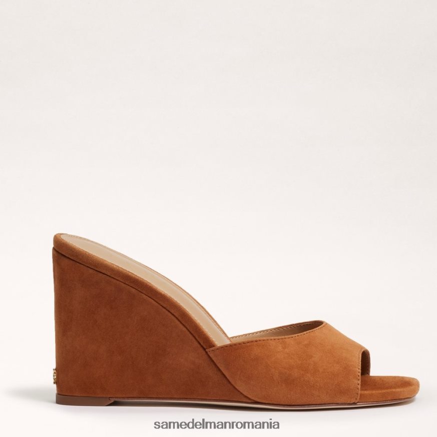Sam Edelman încălţăminte piele intoarsa maro femei sandală cu pană Merrick HN448Z614
