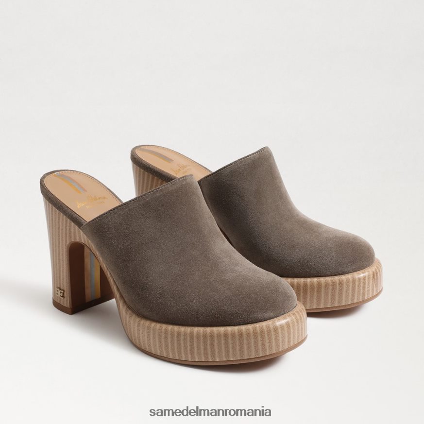 Sam Edelman încălţăminte piele intoarsa masline desert femei catâr cu toc shiloh HN448Z716