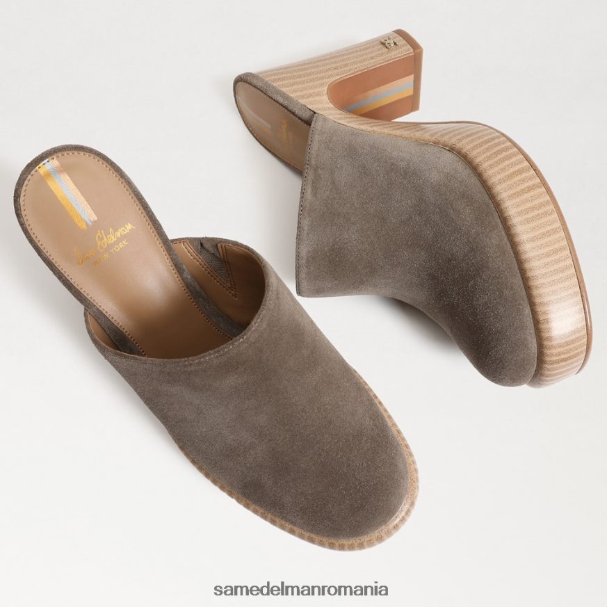 Sam Edelman încălţăminte piele intoarsa masline desert femei catâr cu toc shiloh HN448Z716