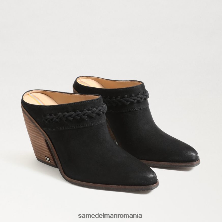 Sam Edelman încălţăminte piele intoarsa neagra femei alison western mule HN448Z882