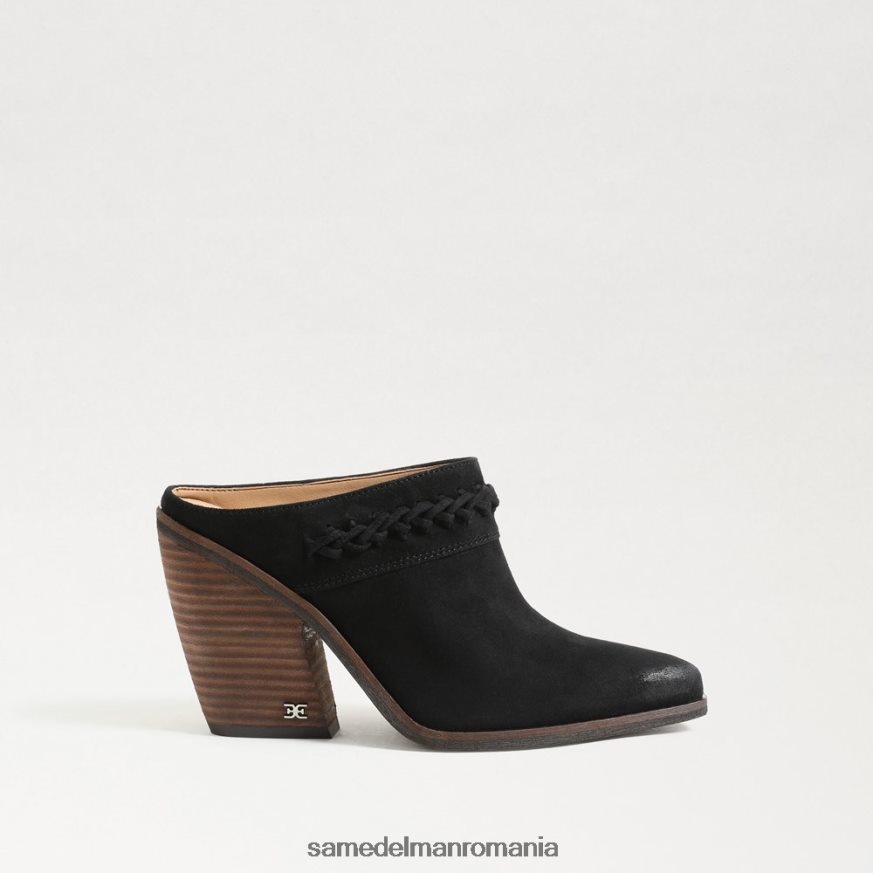 Sam Edelman încălţăminte piele intoarsa neagra femei alison western mule HN448Z882