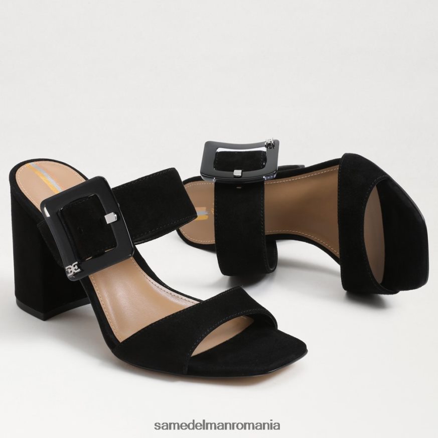Sam Edelman încălţăminte piele intoarsa neagra femei dalton heel mule HN448Z565