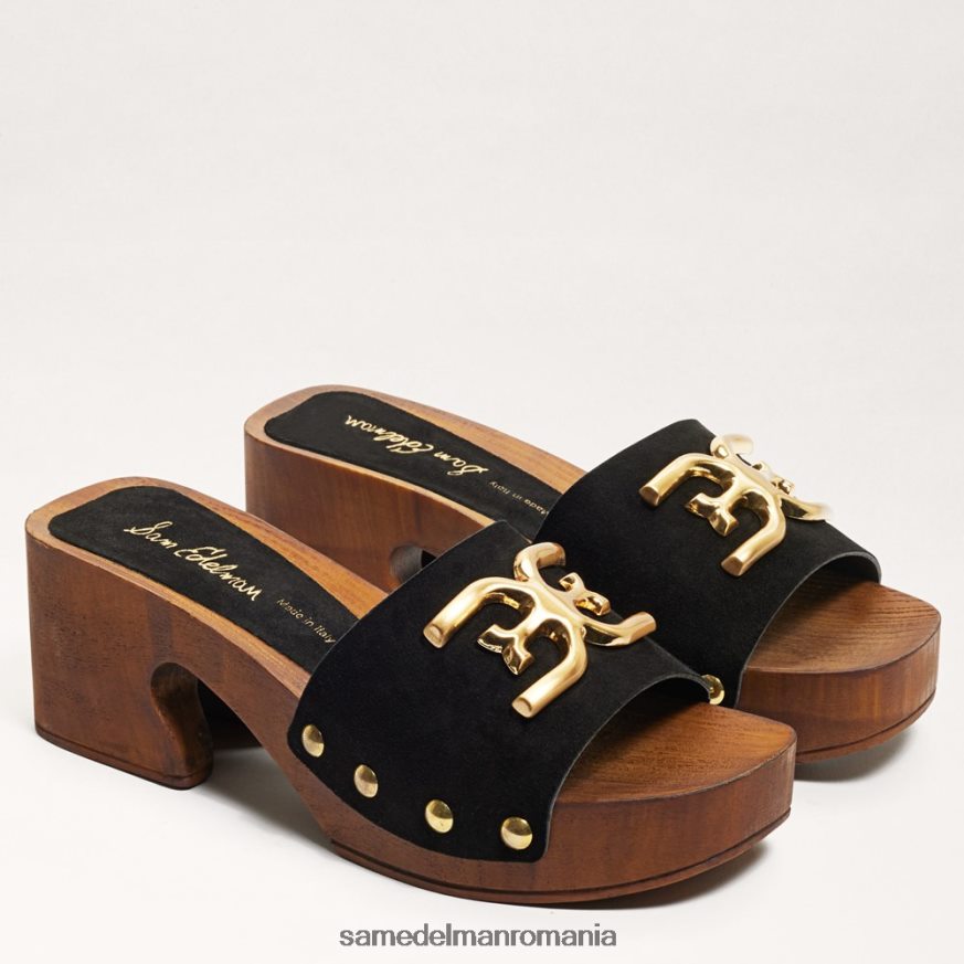 Sam Edelman încălţăminte piele intoarsa neagra femei francina mule sandal HN448Z520