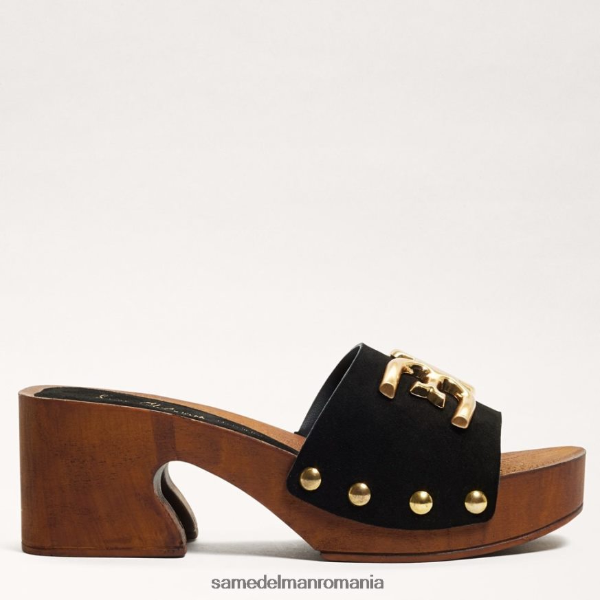 Sam Edelman încălţăminte piele intoarsa neagra femei francina mule sandal HN448Z520
