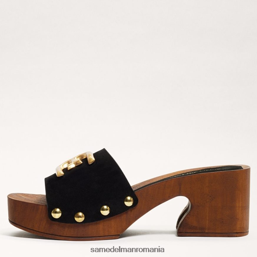 Sam Edelman încălţăminte piele intoarsa neagra femei francina mule sandal HN448Z520
