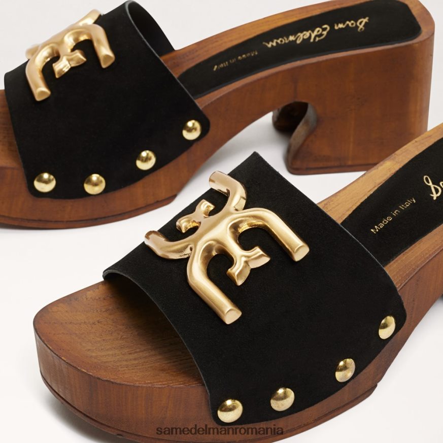 Sam Edelman încălţăminte piele intoarsa neagra femei francina mule sandal HN448Z520