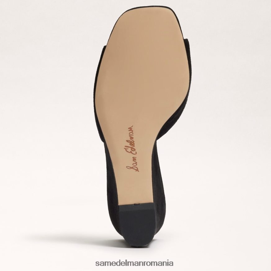Sam Edelman încălţăminte piele intoarsa neagra femei sandală cu pană Merrick HN448Z613