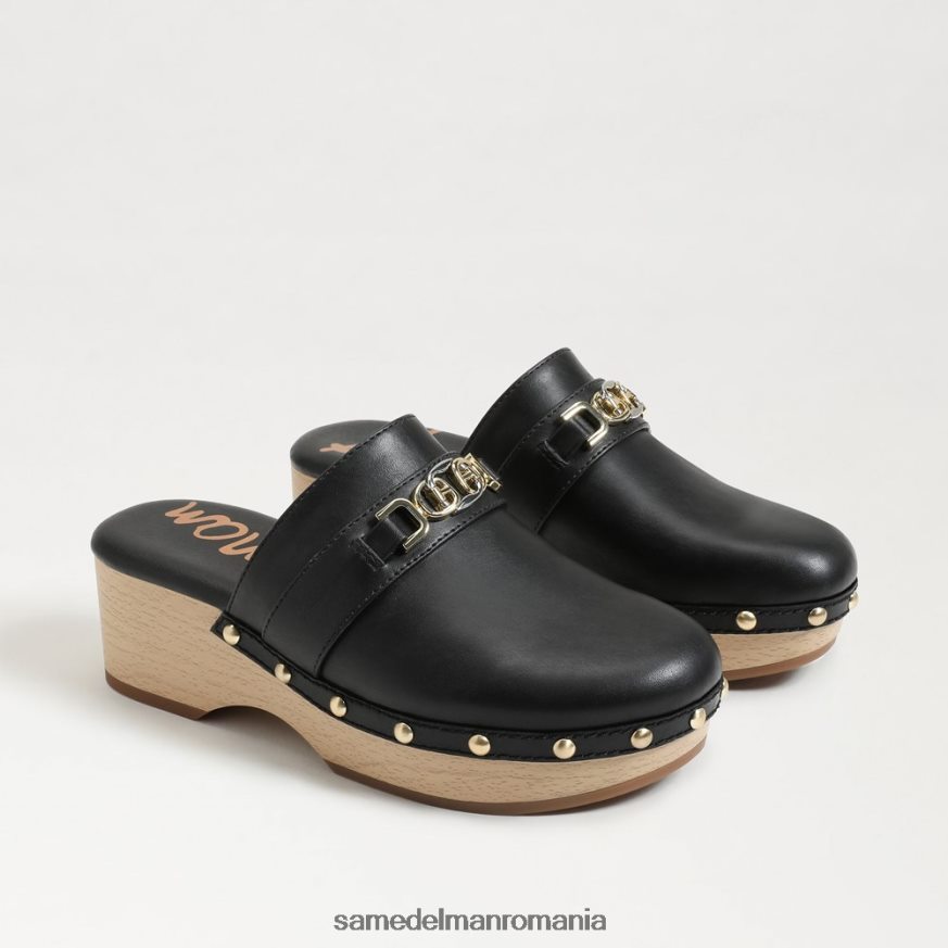 Sam Edelman încălţăminte piele neagra femei Kaye sabot HN448Z442