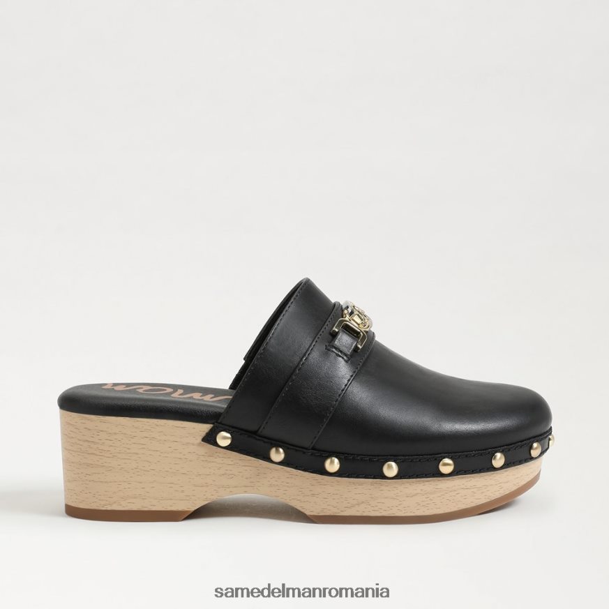 Sam Edelman încălţăminte piele neagra femei Kaye sabot HN448Z442