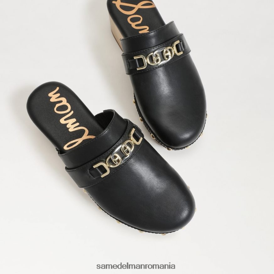 Sam Edelman încălţăminte piele neagra femei Kaye sabot HN448Z442