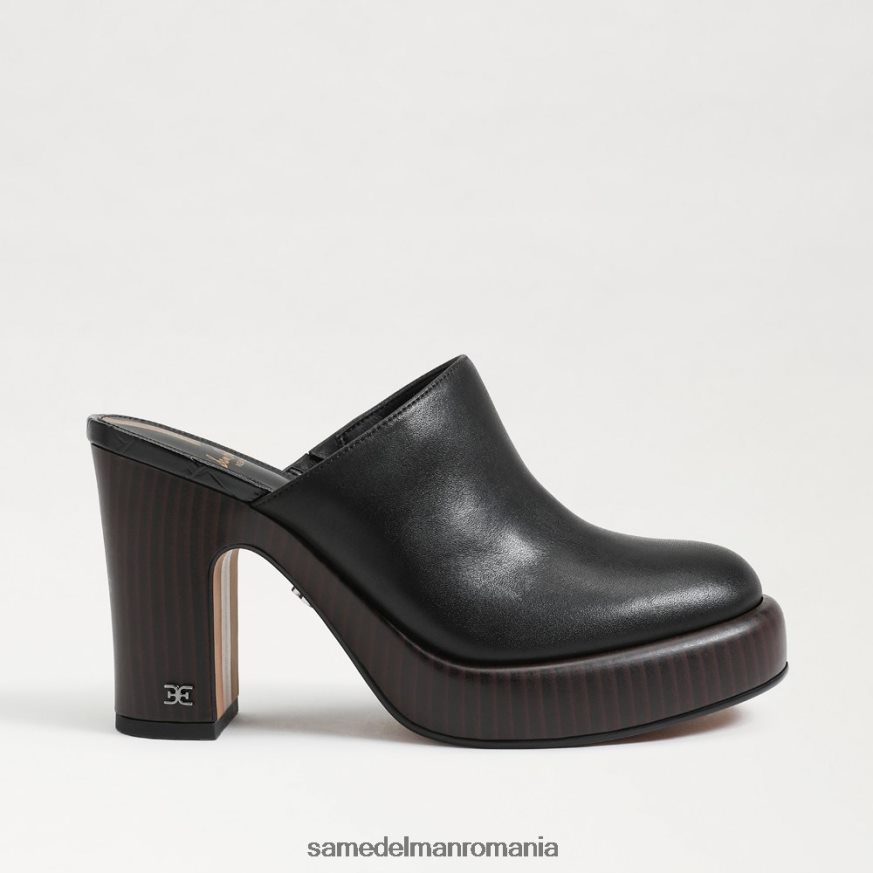 Sam Edelman încălţăminte piele neagra femei catâr cu toc shiloh HN448Z714