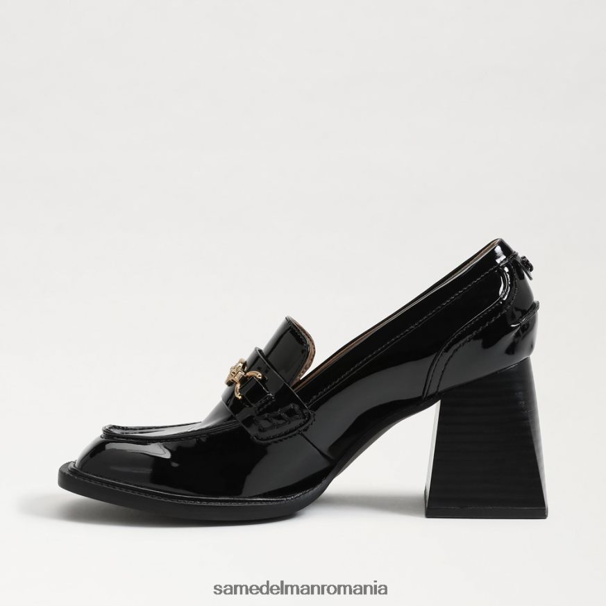 Sam Edelman încălţăminte brevet negru femei mocasini cu toc bloc Quincy HN448Z631