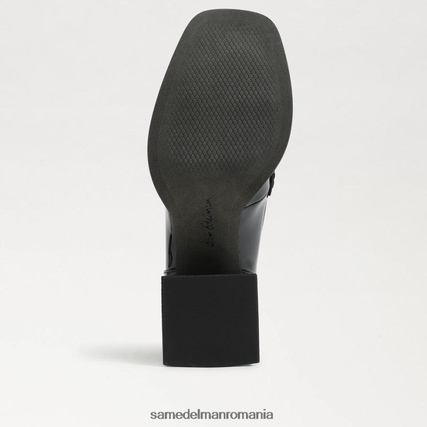 Sam Edelman încălţăminte brevet negru femei mocasini cu toc bloc Quincy HN448Z631