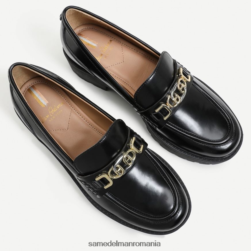 Sam Edelman încălţăminte brevet negru femei teagan lug talpa mocasnic HN448Z395