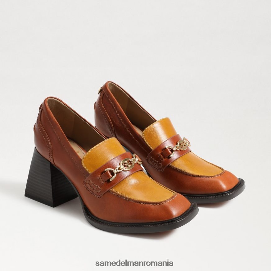 Sam Edelman încălţăminte brun ruginiu femei mocasini cu toc bloc Quincy HN448Z630