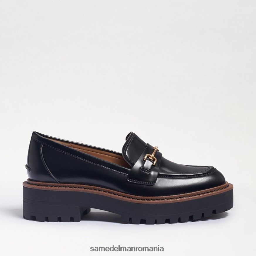 Sam Edelman încălţăminte cutie neagră lucioasă femei mocasnic cu talpă laurs HN448Z428