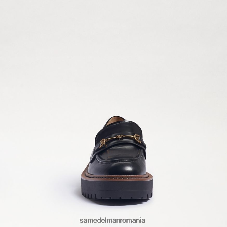 Sam Edelman încălţăminte cutie neagră lucioasă femei mocasnic cu talpă laurs HN448Z428