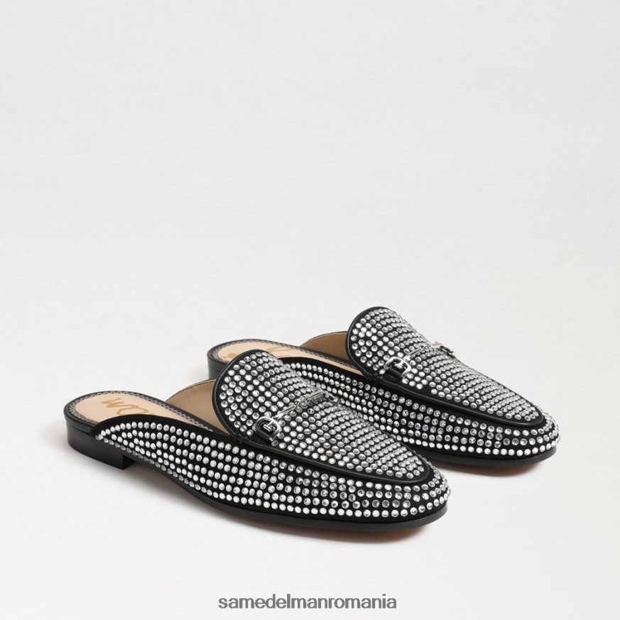 Sam Edelman încălţăminte piele intoarsa neagra femei linnie glitz bit loafer mule HN448Z780