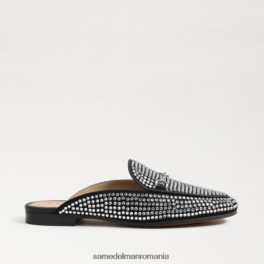 Sam Edelman încălţăminte piele intoarsa neagra femei linnie glitz bit loafer mule HN448Z780