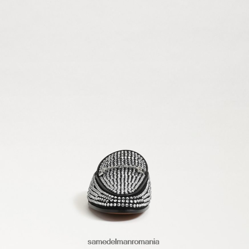 Sam Edelman încălţăminte piele intoarsa neagra femei linnie glitz bit loafer mule HN448Z780