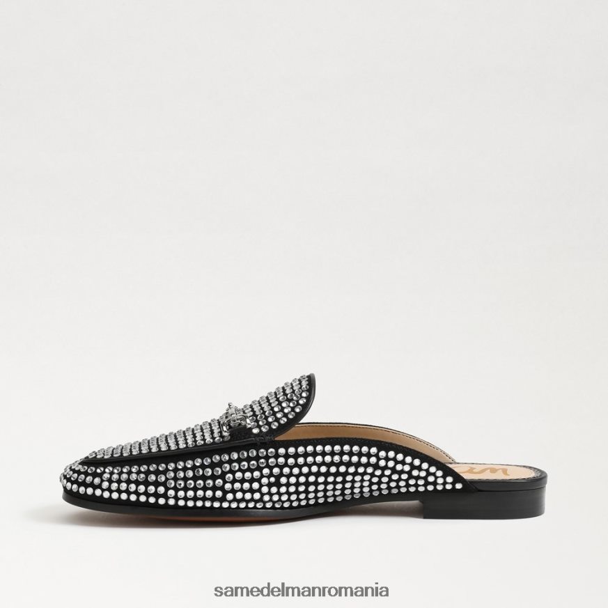 Sam Edelman încălţăminte piele intoarsa neagra femei linnie glitz bit loafer mule HN448Z780
