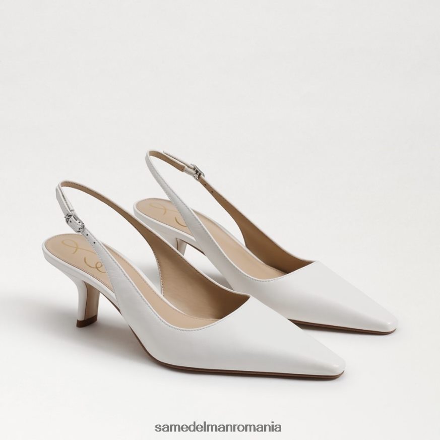 Sam Edelman încălţăminte alb strălucitor femei pompă bianka slingback HN448Z90