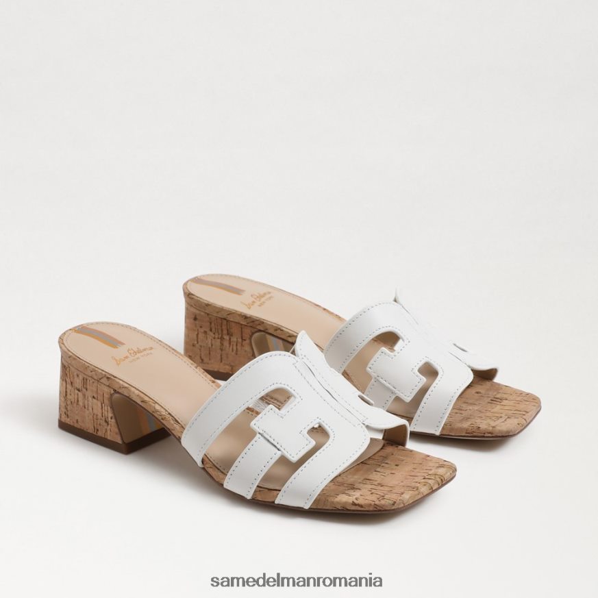 Sam Edelman încălţăminte alb strălucitor femei winslow mule heel HN448Z354