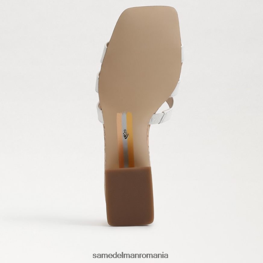 Sam Edelman încălţăminte alb strălucitor femei winslow mule heel HN448Z354