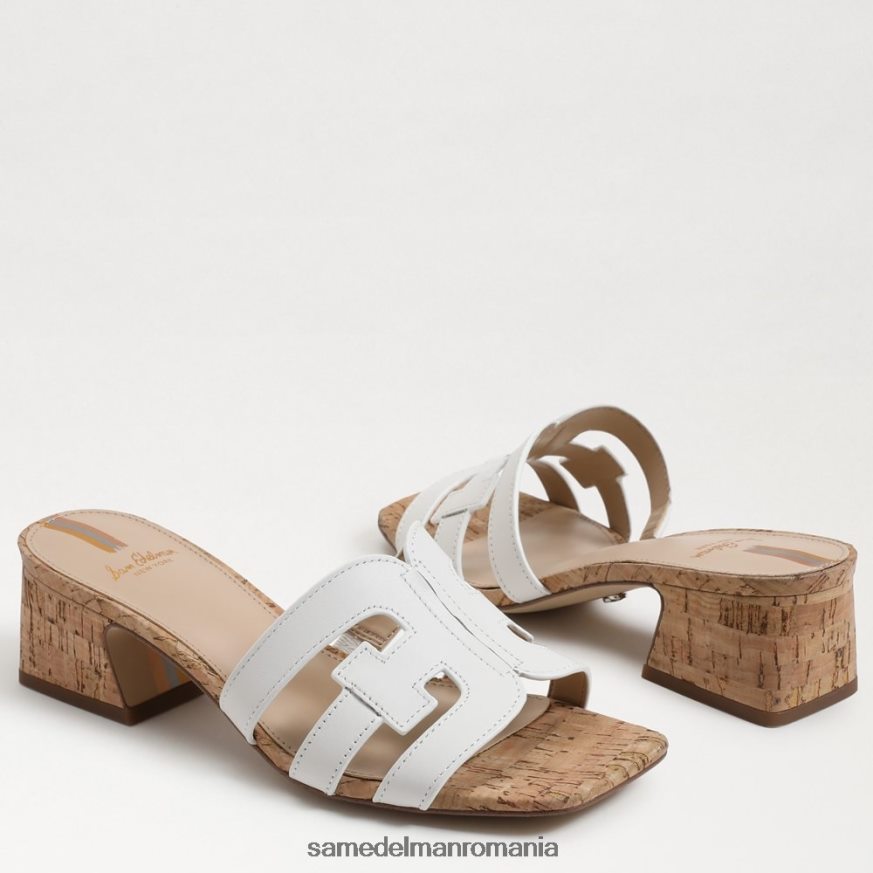Sam Edelman încălţăminte alb strălucitor femei winslow mule heel HN448Z354