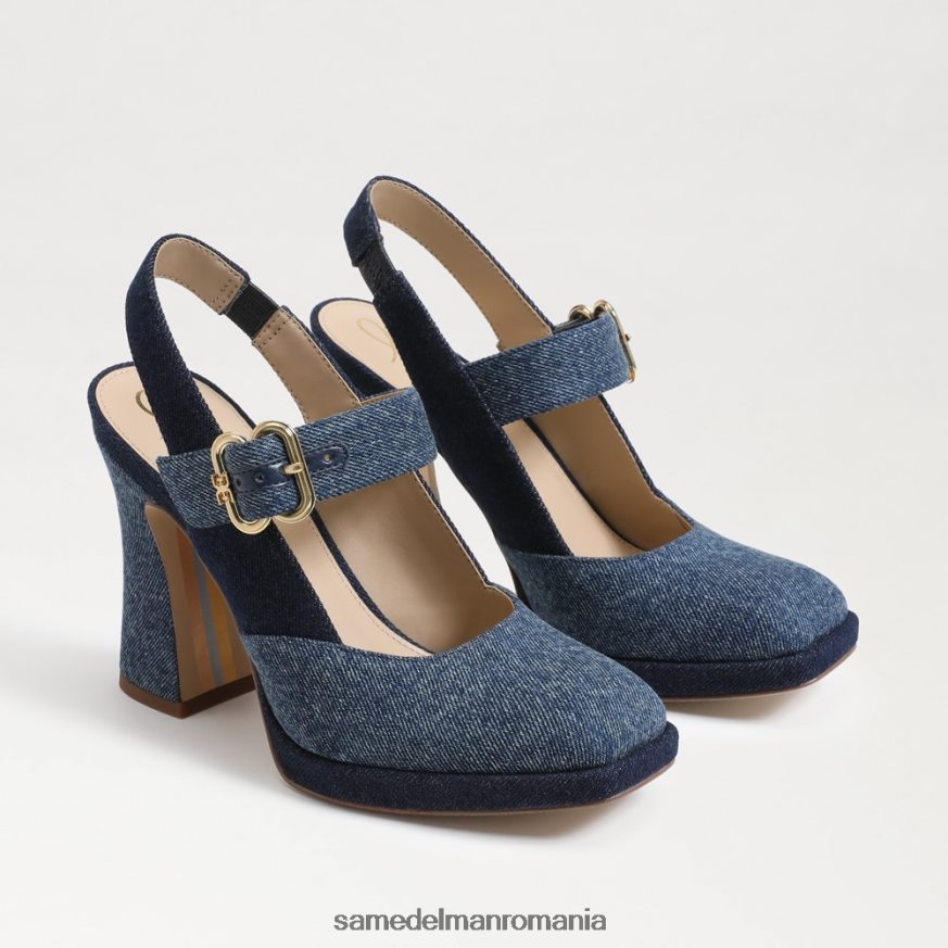 Sam Edelman încălţăminte albastru montrose femei jildie slingback mary jane toc HN448Z312