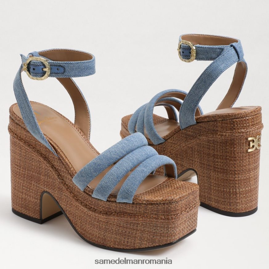Sam Edelman încălţăminte albastru montrose femei sandale cu toc platforma tibby HN448Z437
