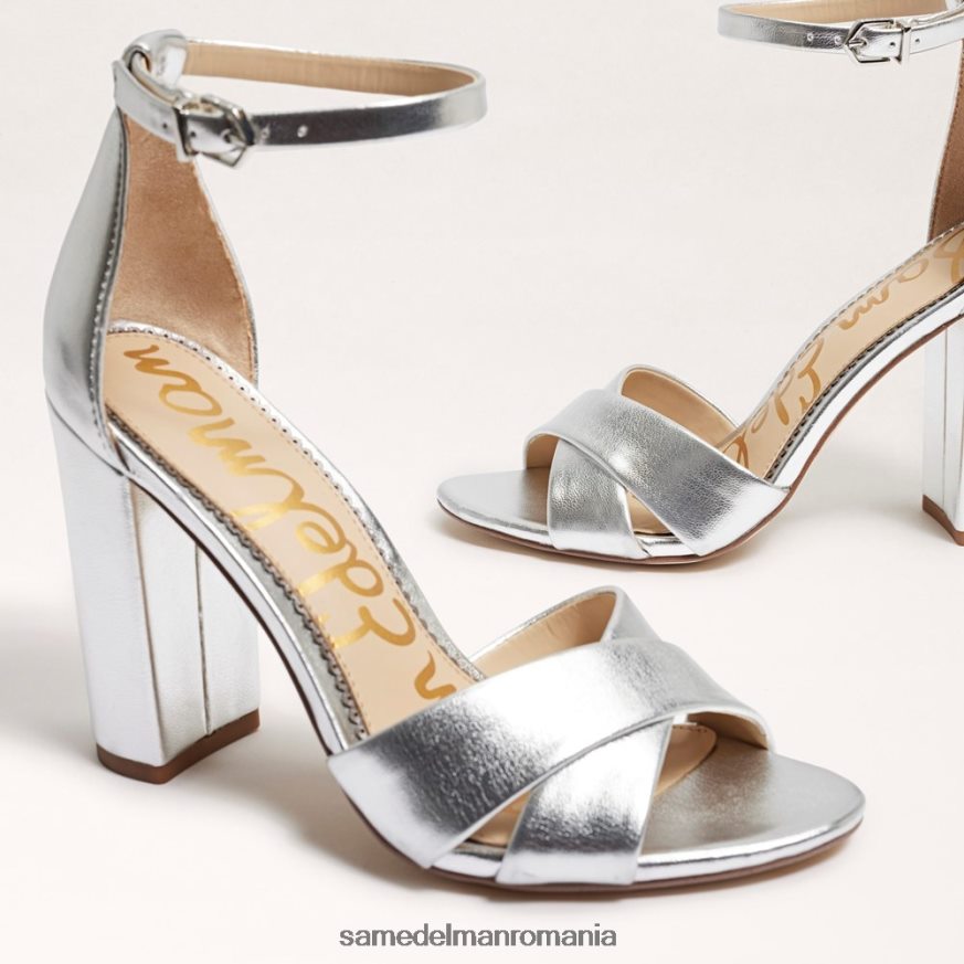 Sam Edelman încălţăminte argint moale femei sandală yancy cu curea la gleznă HN448Z771