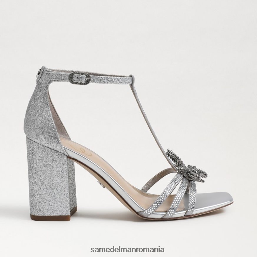 Sam Edelman încălţăminte argint moale femei sandale cu toc bloc Donnie HN448Z692