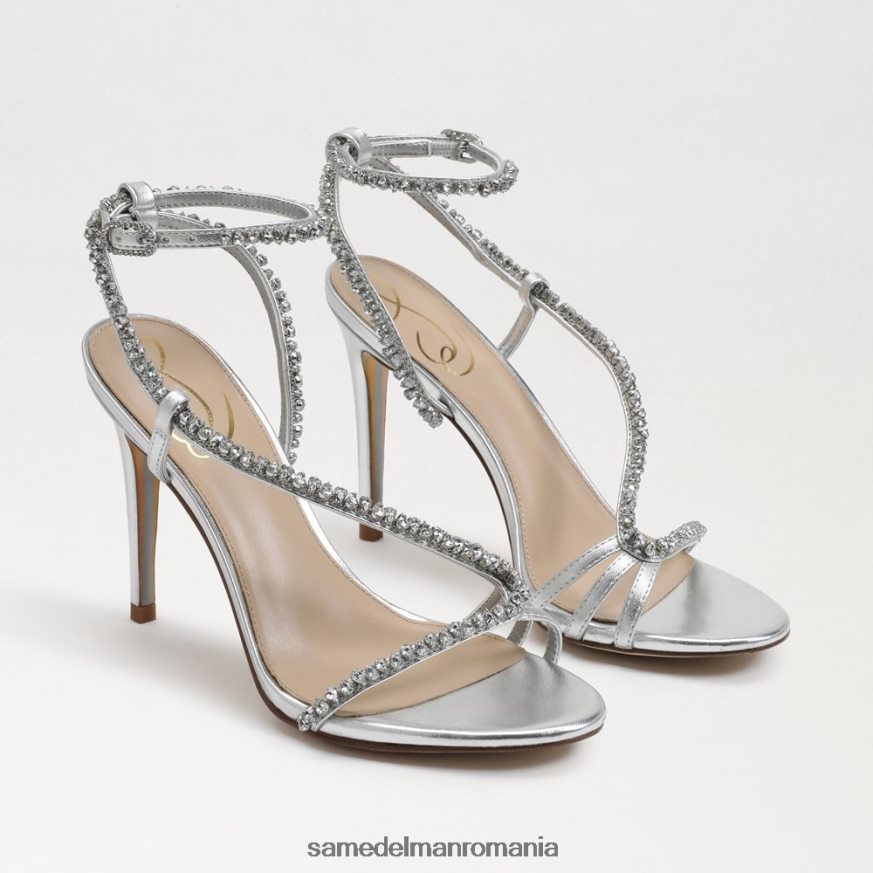 Sam Edelman încălţăminte argint moale femei toc cu curea de gleznă granger HN448Z695