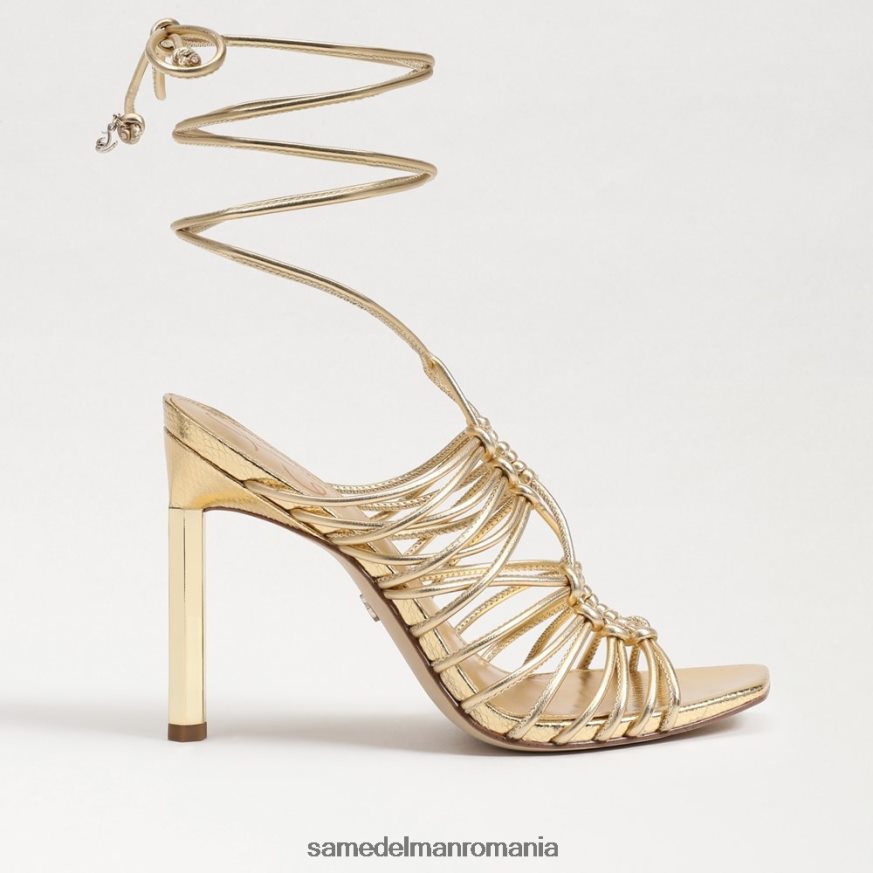 Sam Edelman încălţăminte aur chihlimbar femei sandale stiletto cu șireturi lylah HN448Z441