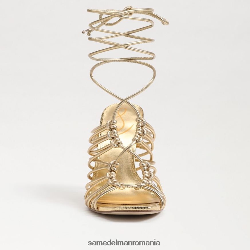 Sam Edelman încălţăminte aur chihlimbar femei sandale stiletto cu șireturi lylah HN448Z441