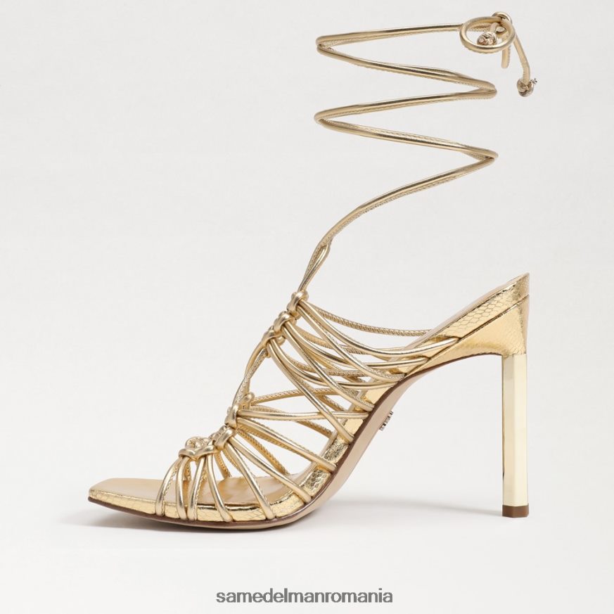 Sam Edelman încălţăminte aur chihlimbar femei sandale stiletto cu șireturi lylah HN448Z441