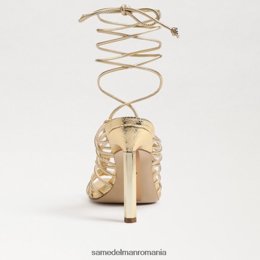 Sam Edelman încălţăminte aur chihlimbar femei sandale stiletto cu șireturi lylah HN448Z441
