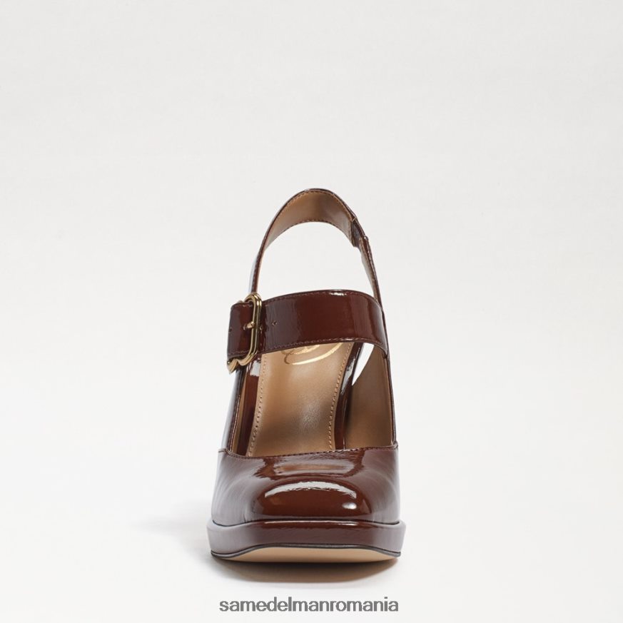 Sam Edelman încălţăminte brevet de cacao cald femei jildie slingback mary jane toc HN448Z314