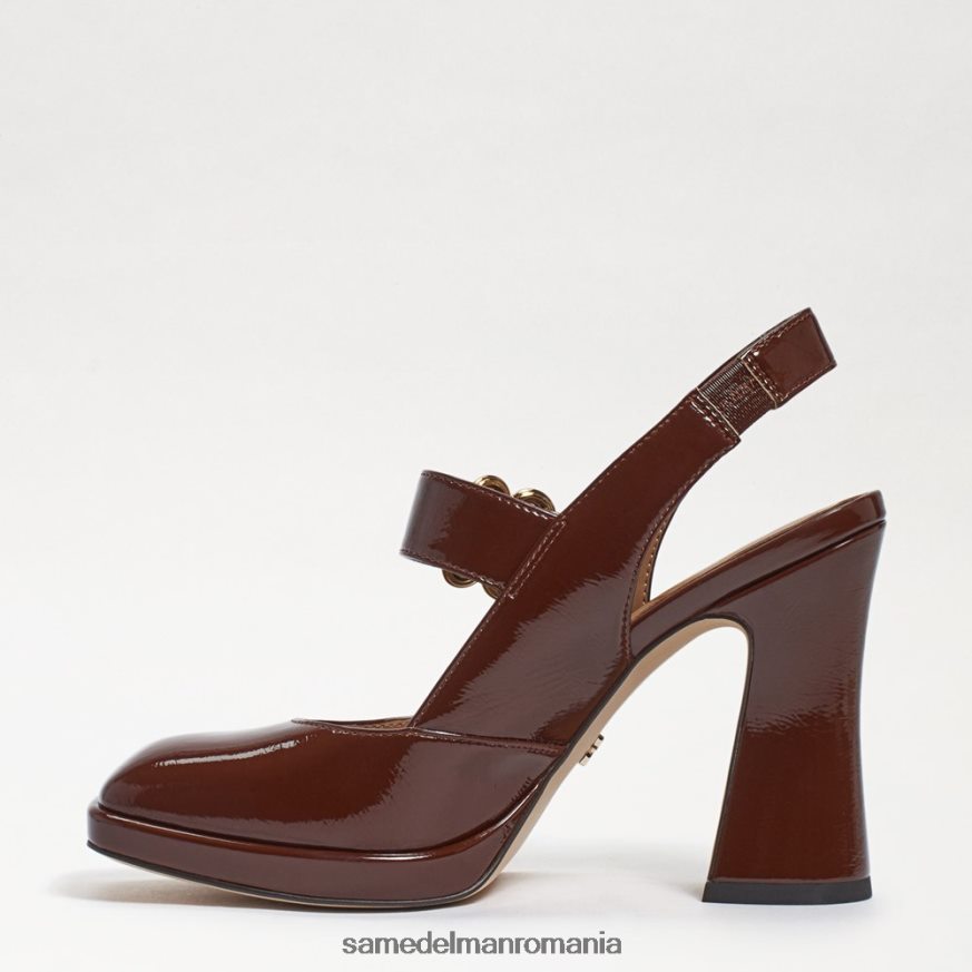 Sam Edelman încălţăminte brevet de cacao cald femei jildie slingback mary jane toc HN448Z314