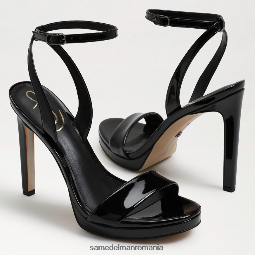 Sam Edelman încălţăminte brevet negru femei jad curea la gleznă toc HN448Z389