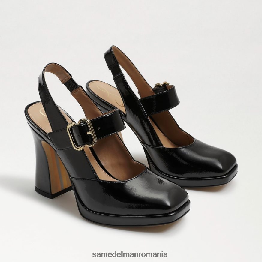 Sam Edelman încălţăminte brevet negru femei jildie slingback mary jane toc HN448Z316