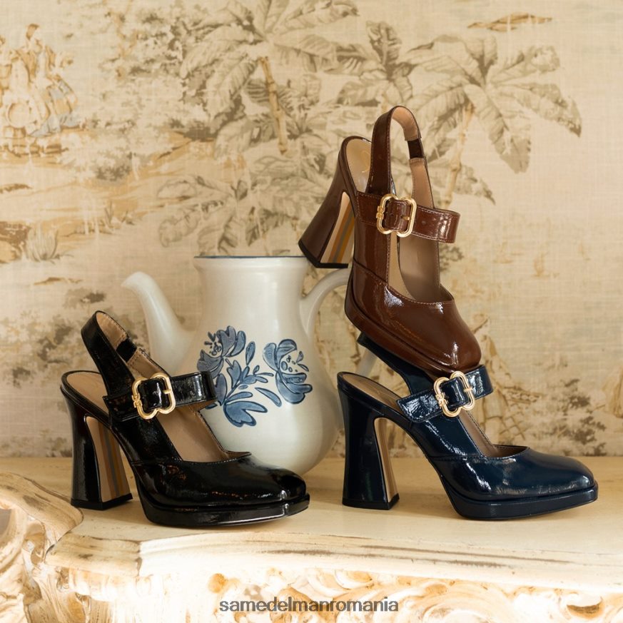 Sam Edelman încălţăminte brevet negru femei jildie slingback mary jane toc HN448Z316